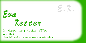 eva ketter business card